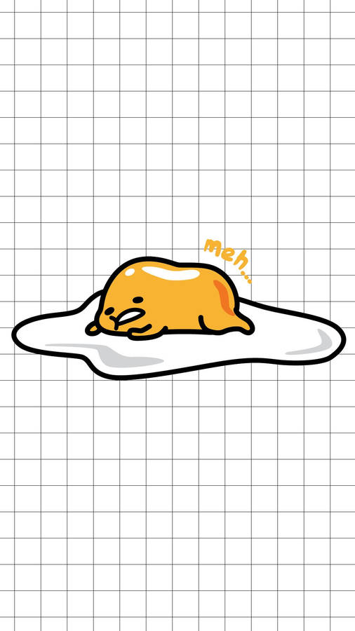Gudetama Grid Lines Wallpaper