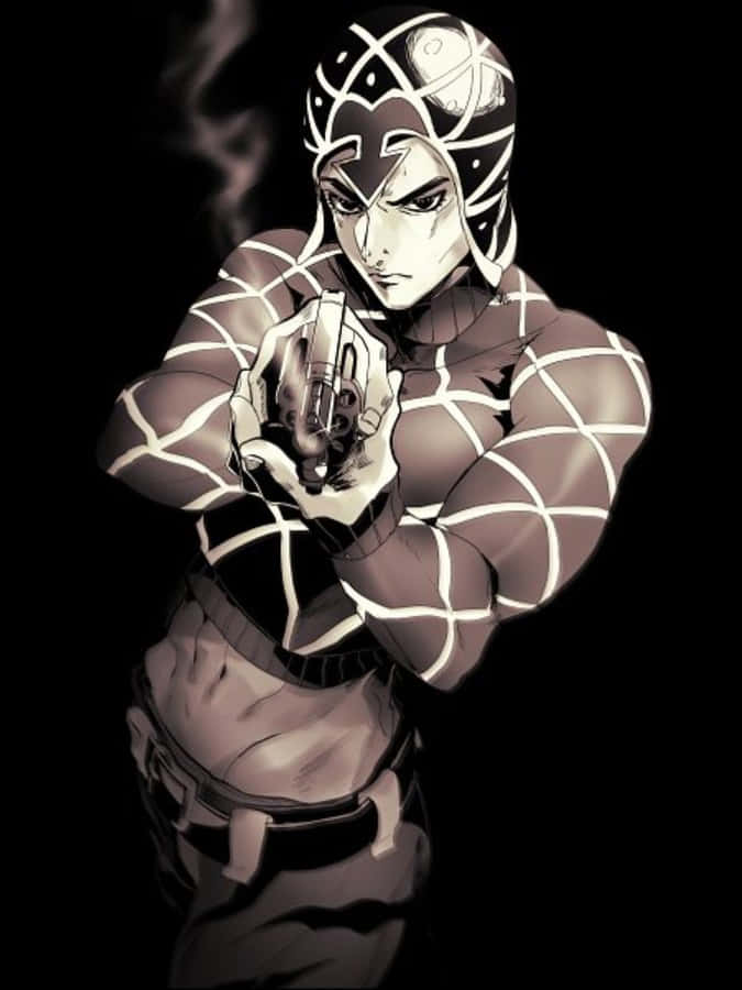 Guido Mista Taking Aim With His Stand, Six Bullets Wallpaper