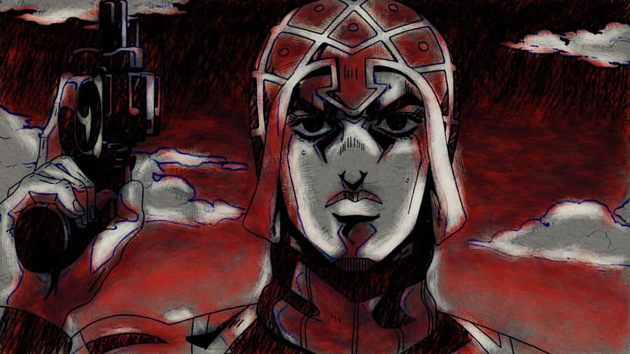 Guido Mista, The Sharpshooter From Jojo's Bizarre Adventure, Poses With His Stand, Sex Pistols Wallpaper