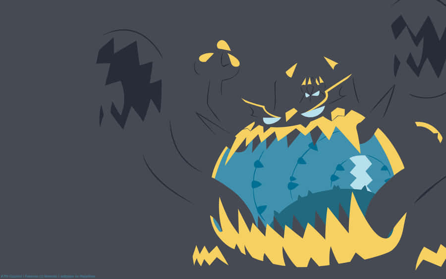 Guzzlord Gray Background Wallpaper