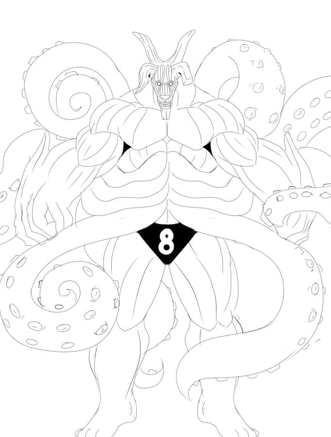 Gyuki - The Ferocious Eight-tails Beast Wallpaper