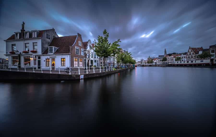 Haarlem Riverfrontat Dusk Wallpaper
