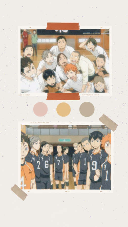Haikyuu Team Moments Collage Wallpaper
