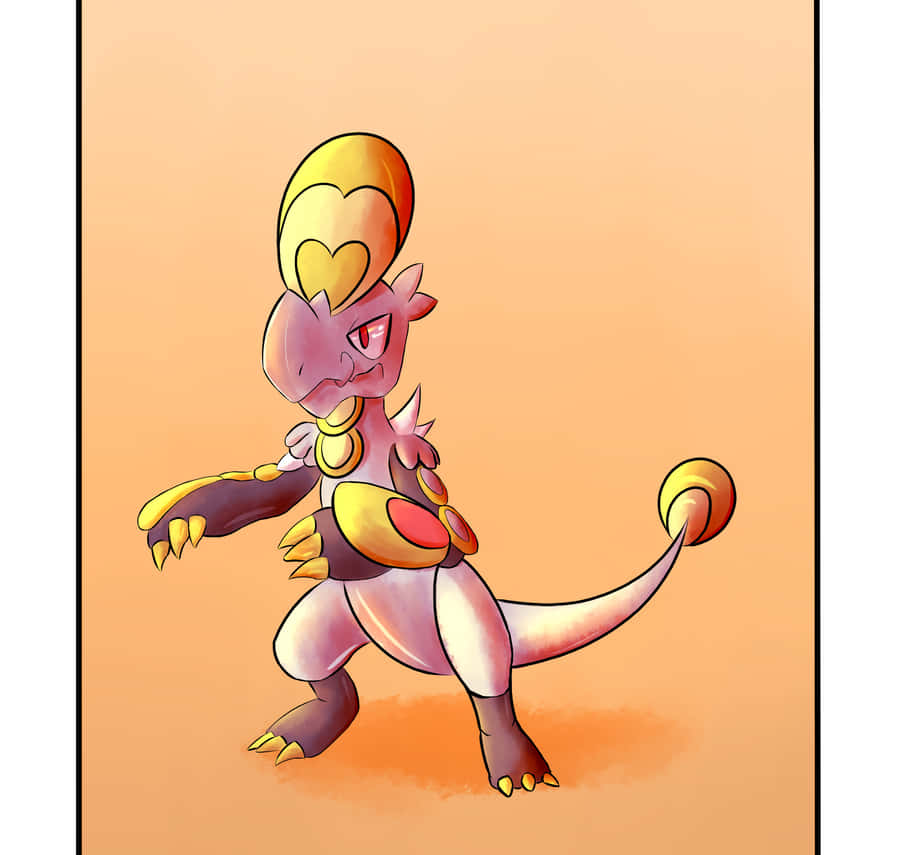 Hakamo-o Peach Orange Background Wallpaper