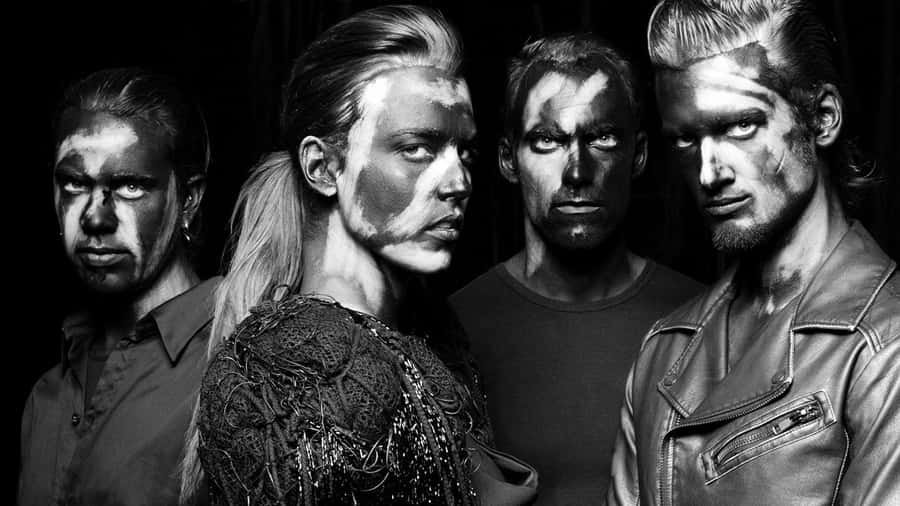 Halestorm Band Members Black Paint Wallpaper