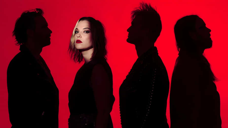 Halestorm Band Silhouettes Wallpaper