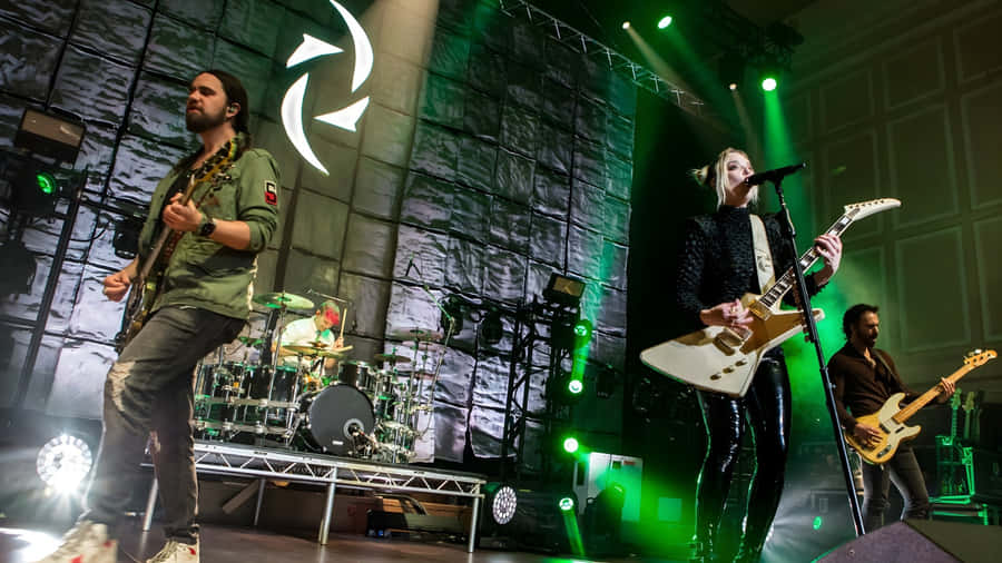 Halestorm Live Rock Performance Wallpaper