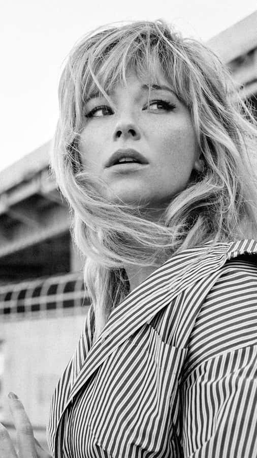 Haley Bennett Black And White Portrait Wallpaper