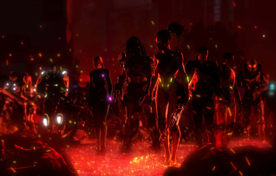 Half-life Characters Assemble In Action Wallpaper