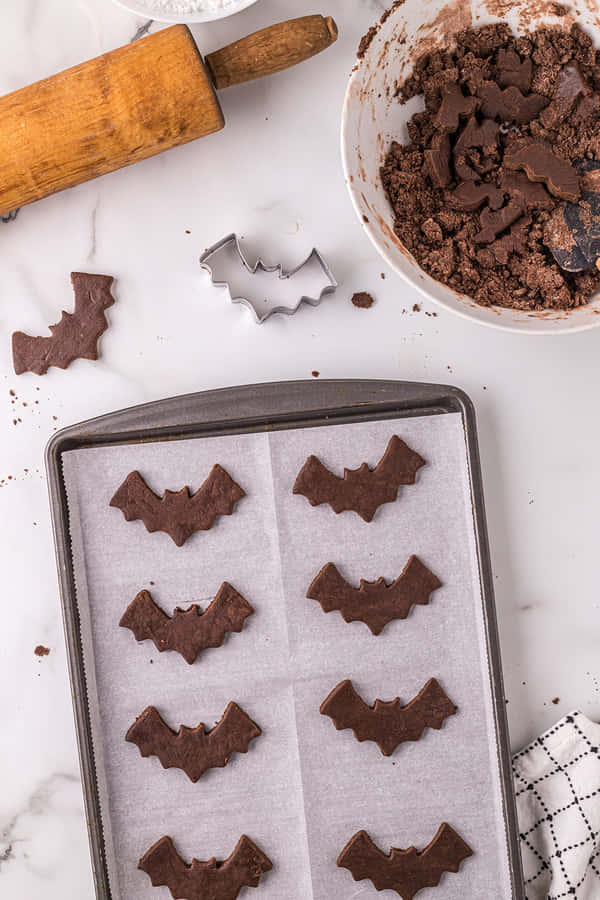 Halloween Bat Cookie Cutters Baking Preparation Wallpaper
