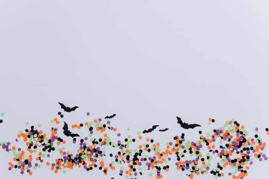 Halloween Batsand Confetti Wallpaper
