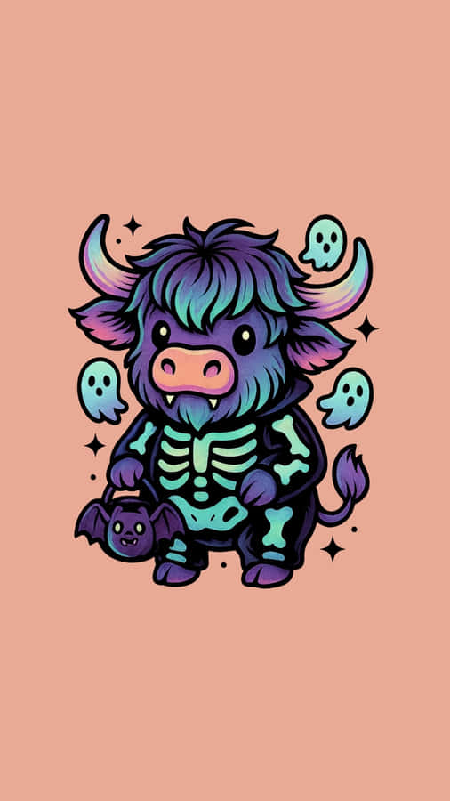 Halloween Cow Costume Wallpaper