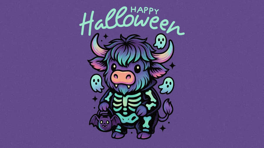 Halloween Cow Costume Wallpaper