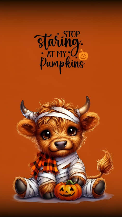 Halloween Cow Costume Cute Wallpaper