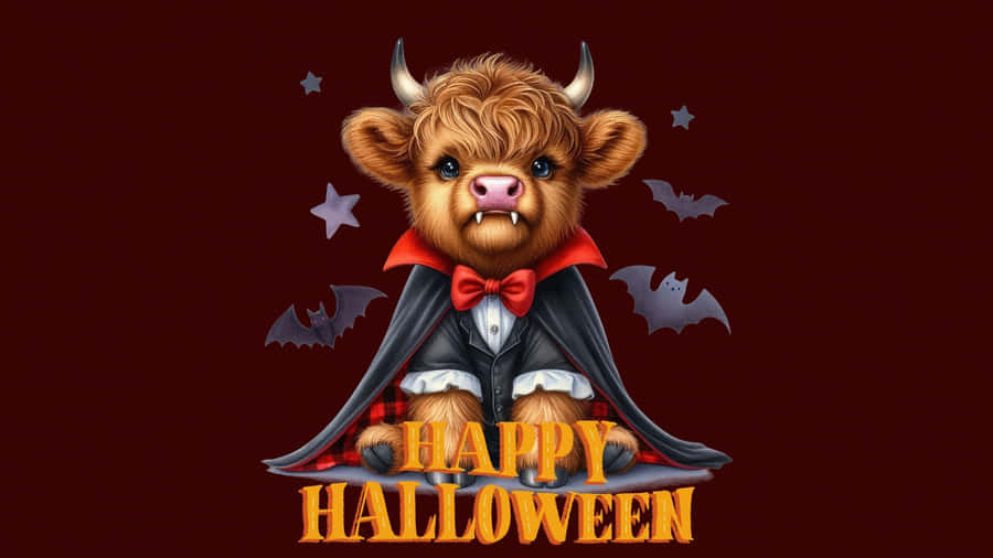 Halloween Cow Costume Wallpaper