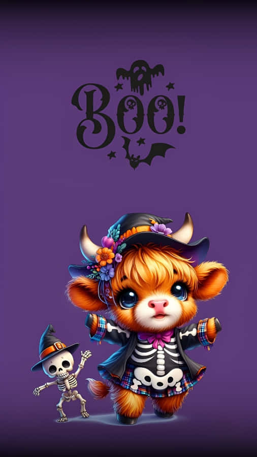 Halloween Cow Costume Wallpaper