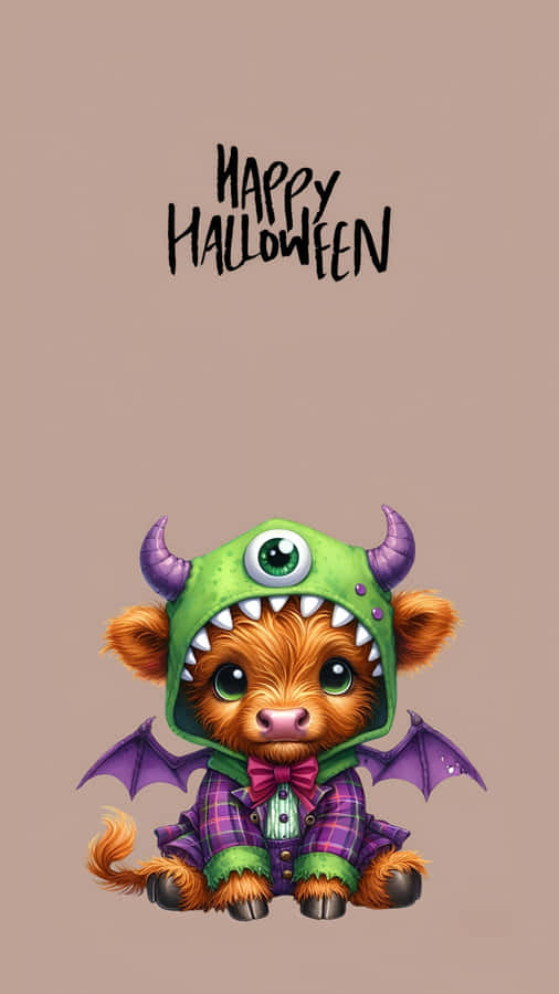 Halloween Cow Costume Wallpaper