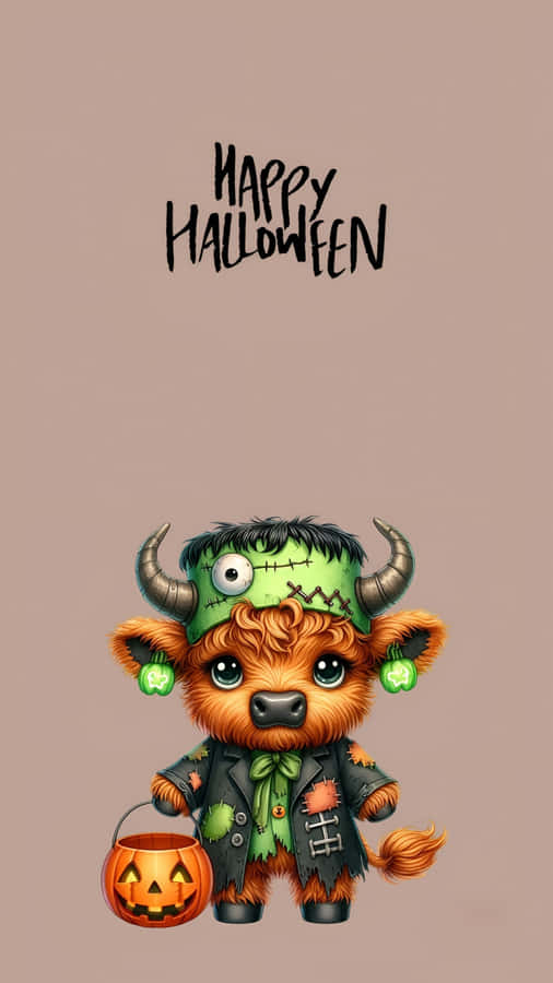 Halloween Cow Costume Wallpaper