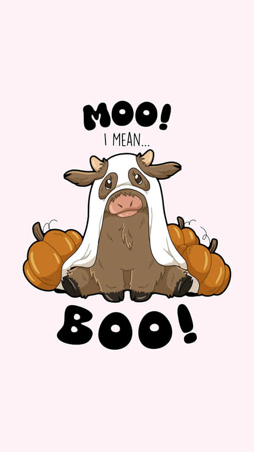 Halloween Cow Costume Wallpaper
