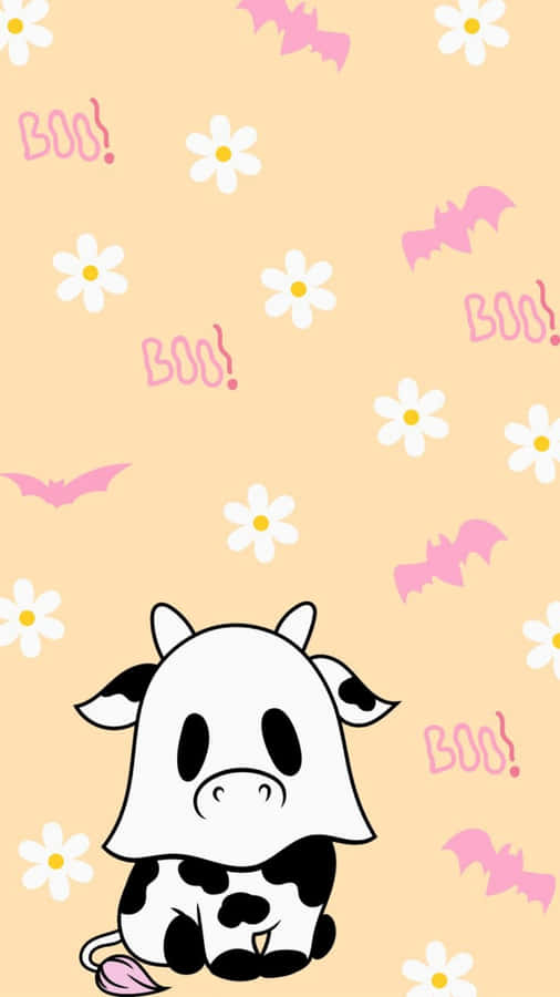 Halloween Cow Ghost Costume Wallpaper