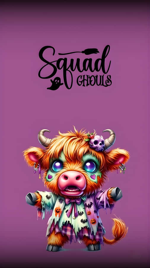 Halloween Cow Squad Ghouls Wallpaper