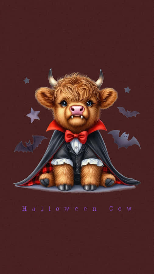 Halloween Cow Vampire Costume Wallpaper