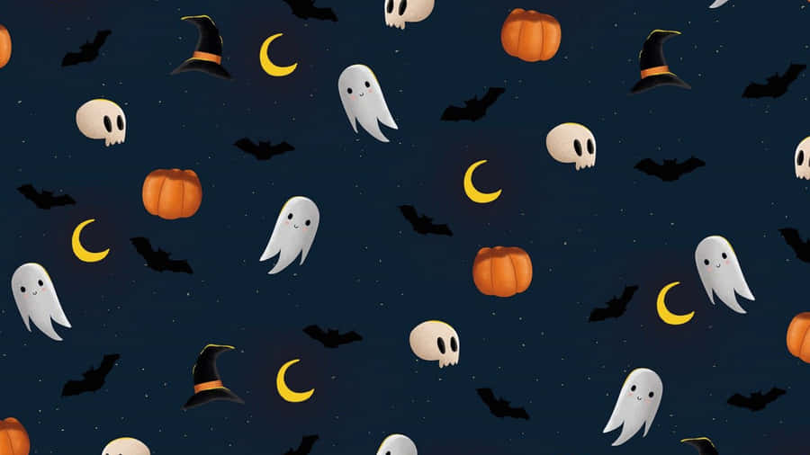 Halloween_ Pattern_ Dark_ Background Wallpaper
