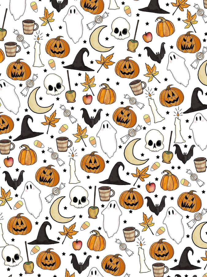 Halloween Pattern Preppy Style Wallpaper