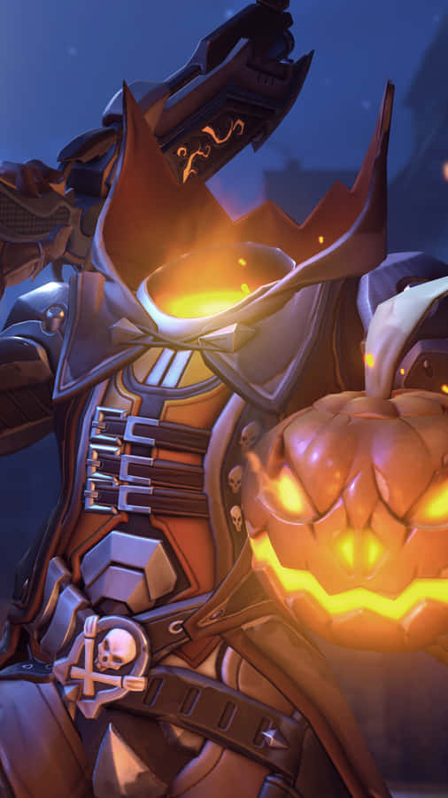 Halloween_ Pumpkin_ Armor_ Character Wallpaper