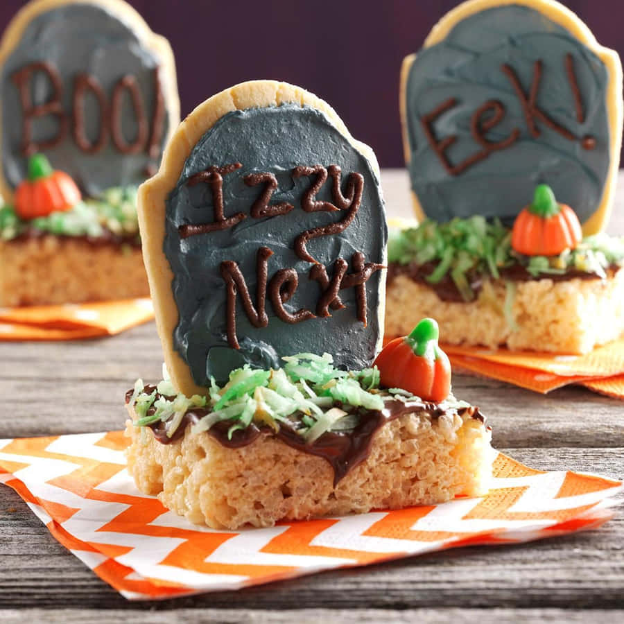 Halloween Themed Rice Krispie Treats Wallpaper