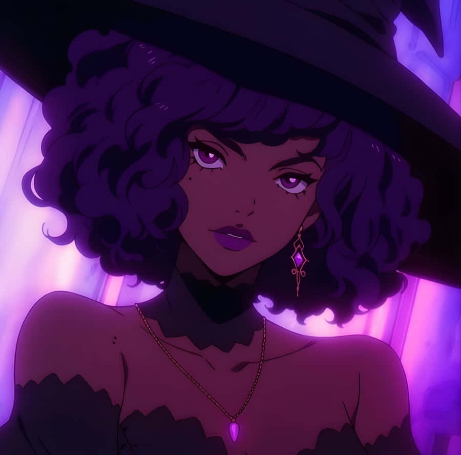 Halloween Witch Anime Girl Wallpaper