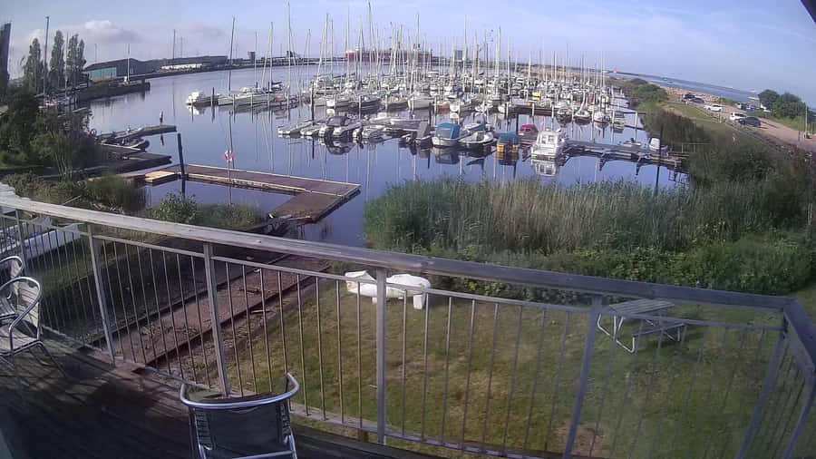 Halmstad Marina Sunny Day Wallpaper