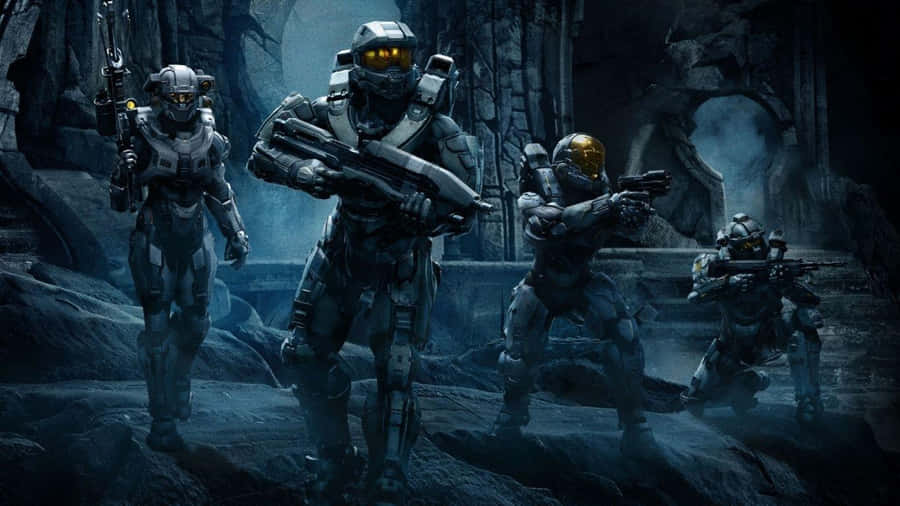 Halo Red Team In Action Wallpaper