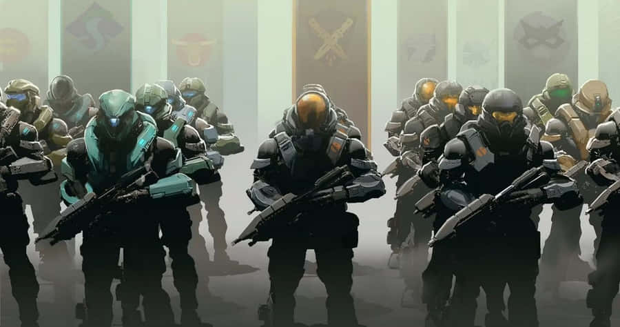 Halo Spartans In Action Wallpaper