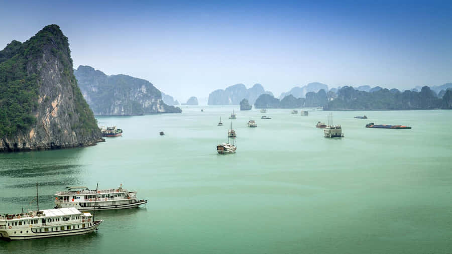Halong Bay A Cruising Destination Wallpaper