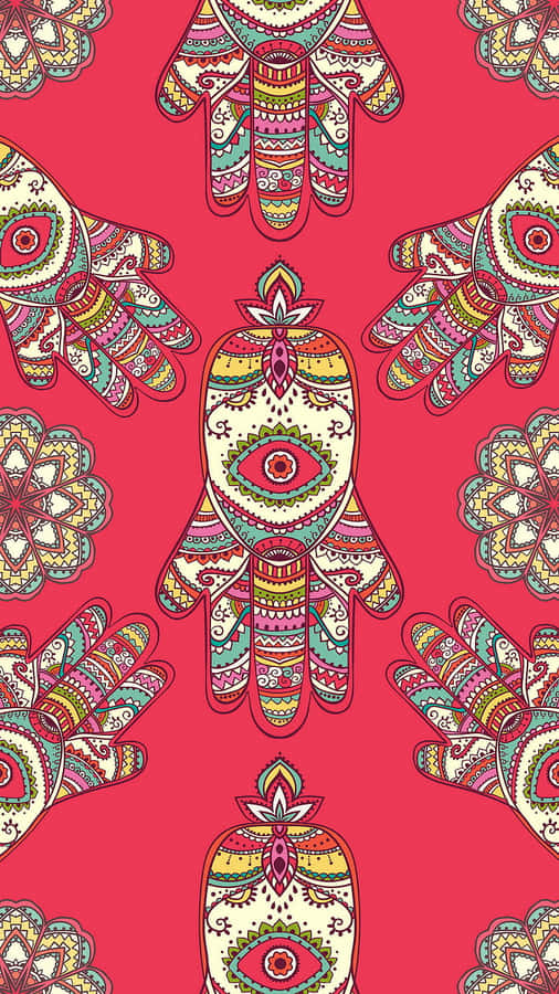 Hamsa Hand Symbol Of Protection And Good Fortune Wallpaper