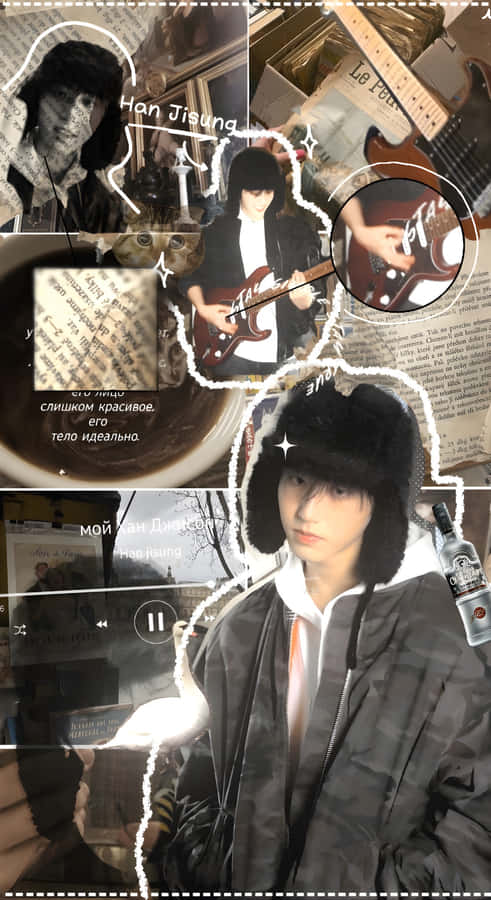 Han Jisung Guitar Moments Wallpaper