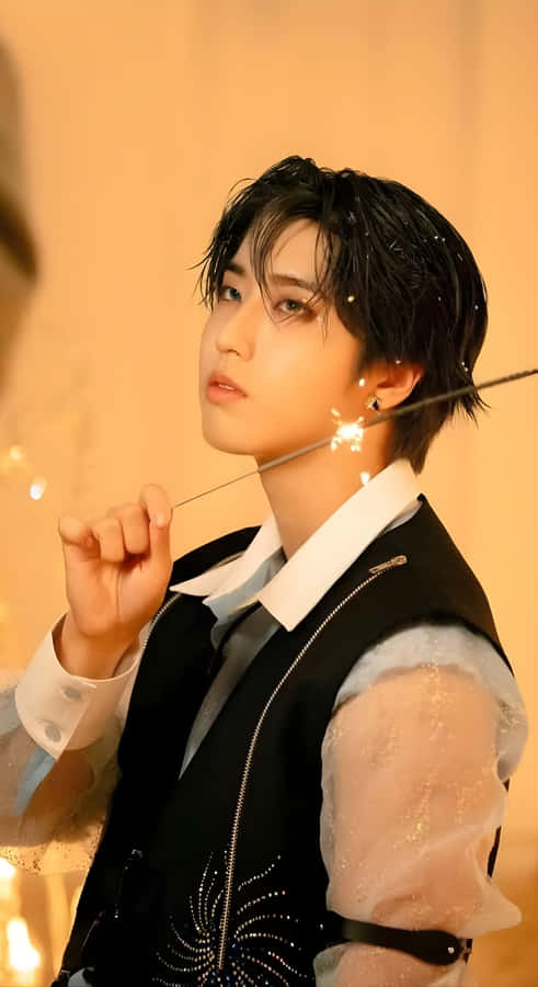 Han Stray Kids Elegant Portrait Wallpaper