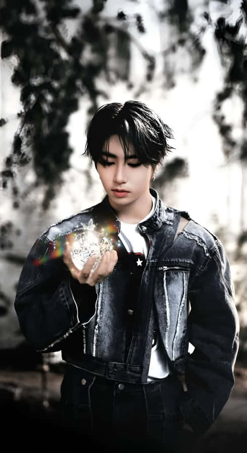 Han Stray Kids Holding Crystal Wallpaper