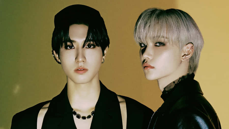 Han Stray Kids Stylish Duo Wallpaper