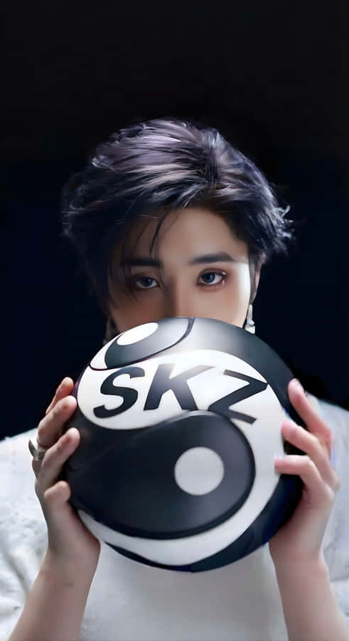 Han Stray Kids With S K Z Ball Wallpaper