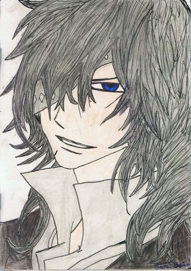 Hand Drawn Anime Character Sketch Wallpaper