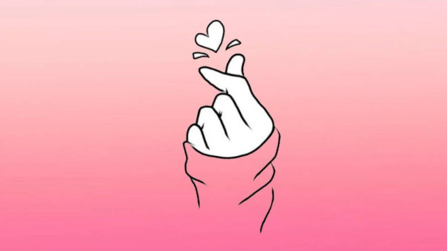 Hand Heart Illustration Wallpaper