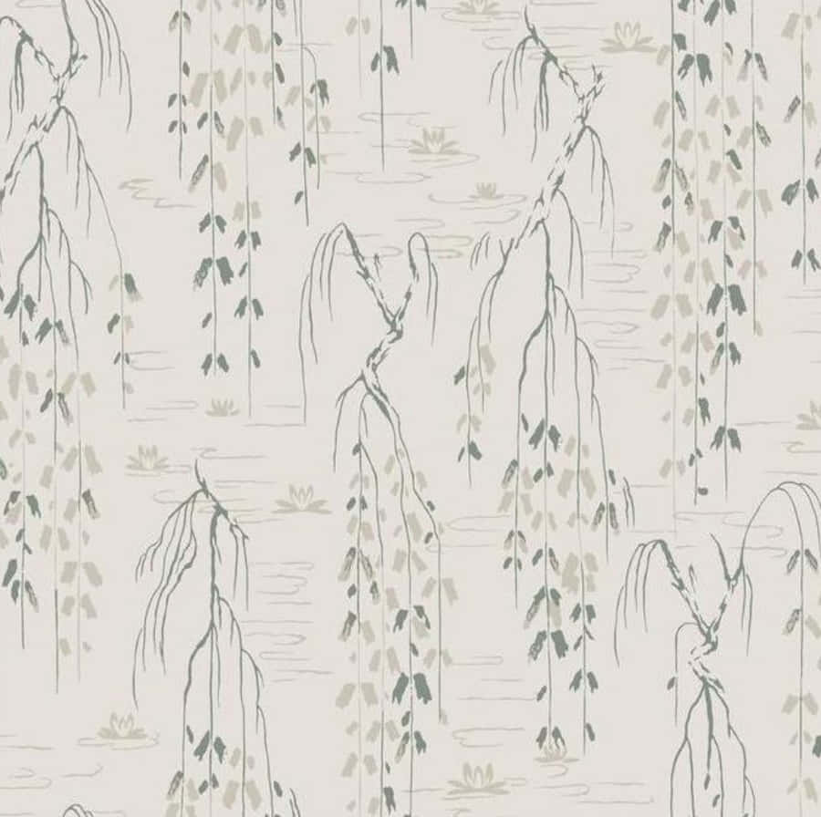 Hanging Leaves And Branches Digital Art Wallpaper