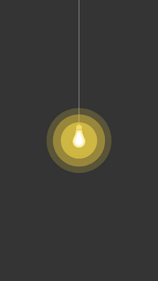 Hanging Lightbulb Minimalist Art Wallpaper