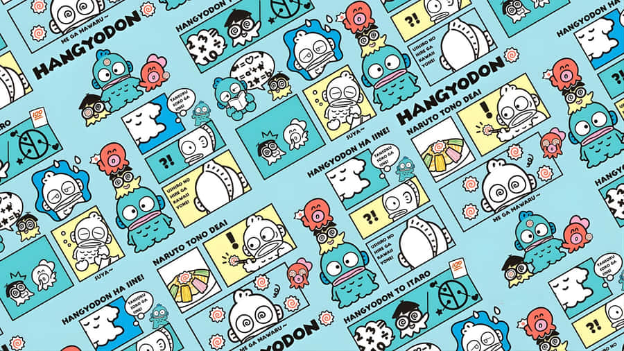 Hangyodon Character Pattern Wallpaper