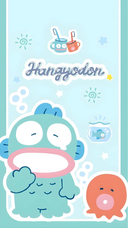 Hangyodon Cute Character Design Wallpaper