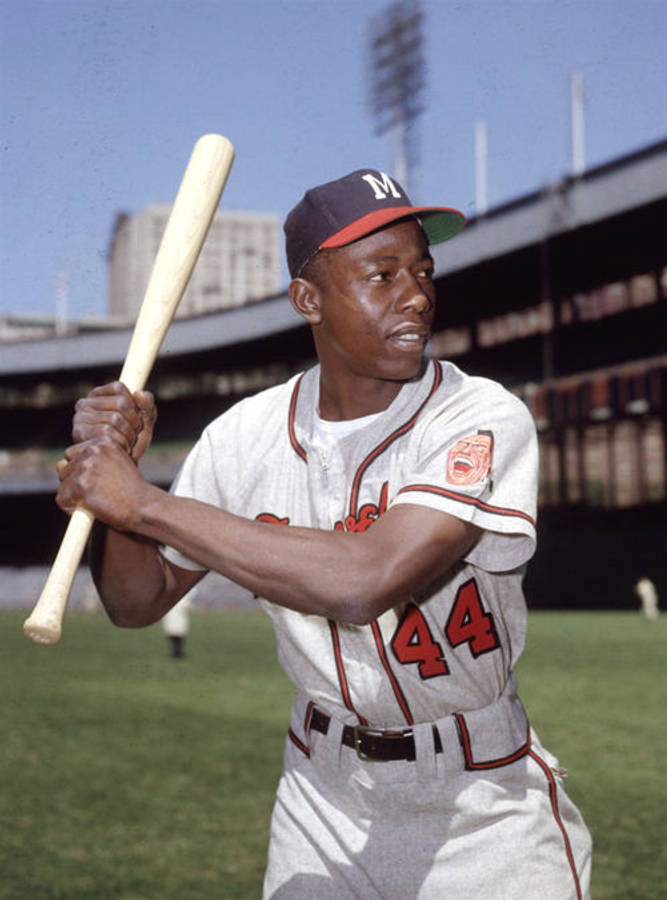 Hank Aaron Brewers Jersey Wallpaper