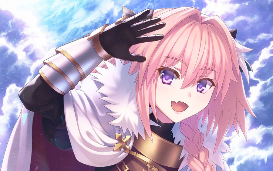 Happily Waving Astolfo Wallpaper