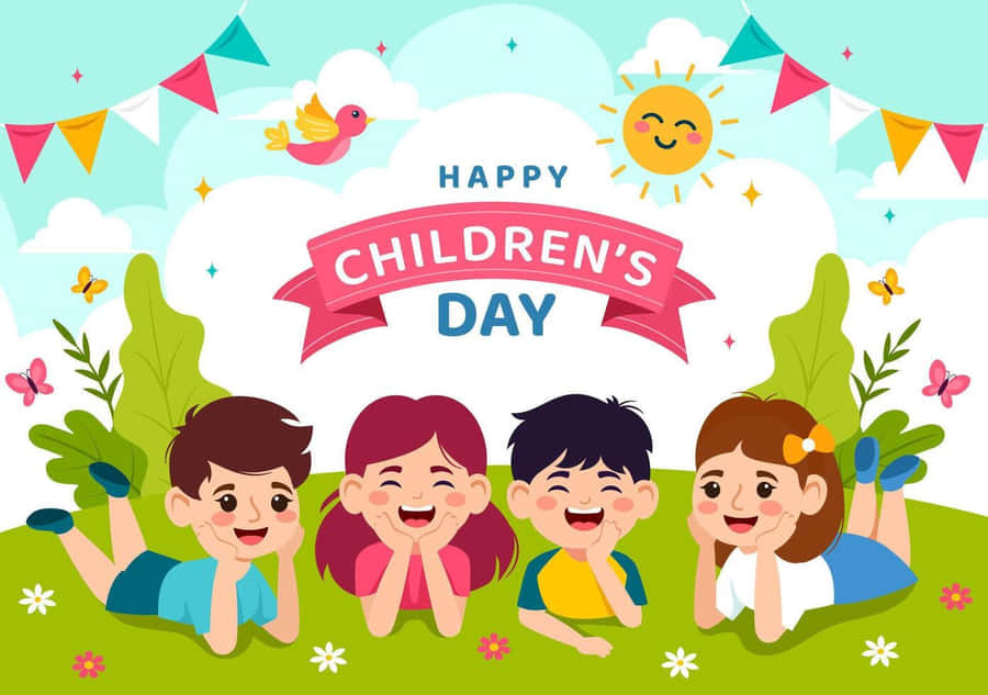 Happy Childrens Day Celebration Illustration Wallpaper